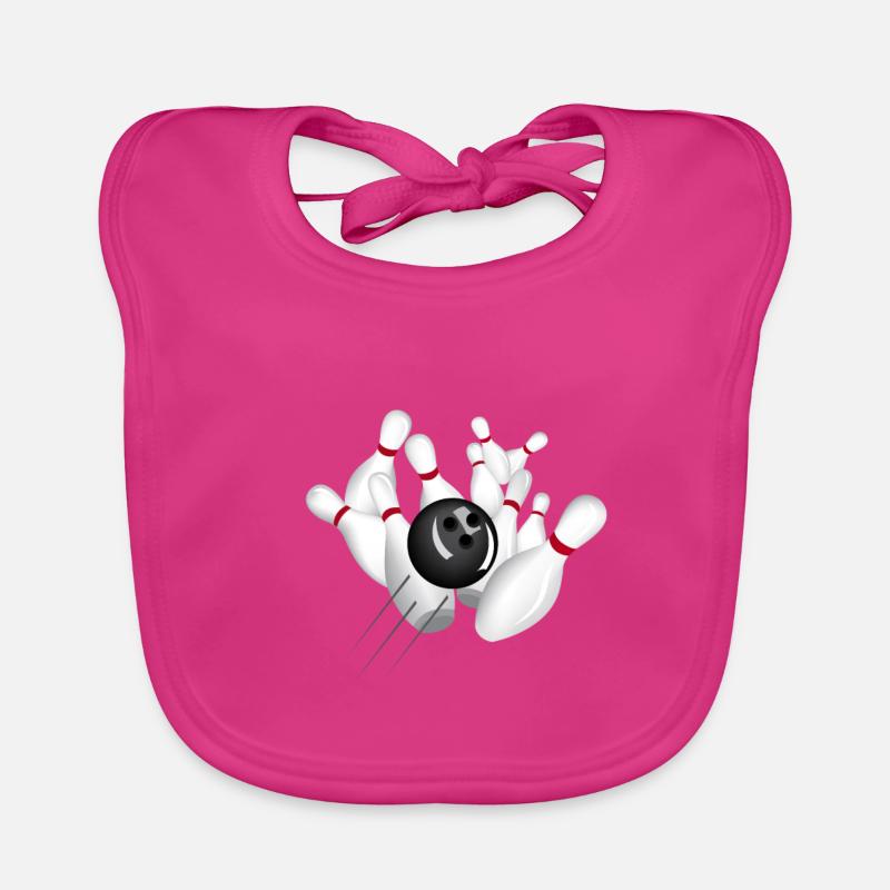 bowling strike Organic Baby Bibs