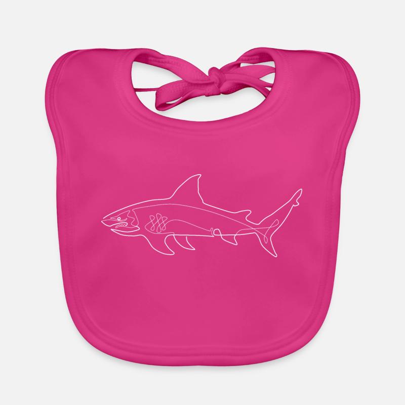 shark white Baby Bio-Lätzchen