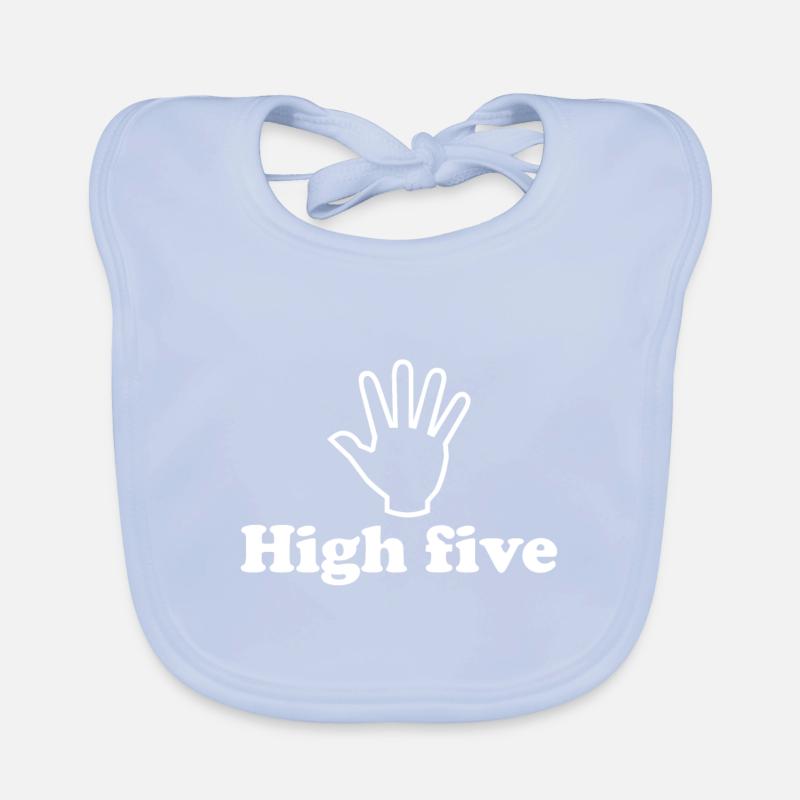 High five Donnez-moi cinq main cadeau idée blanc Bavoir bio Bébé