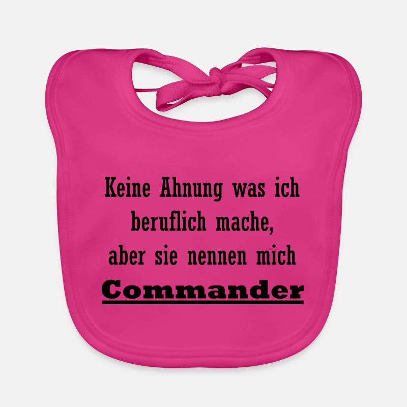 Commander is my profession Organic Baby Bibs
