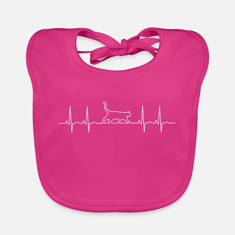 EKG eines Katzenliebhaber Baby Bio-Lätzchen
