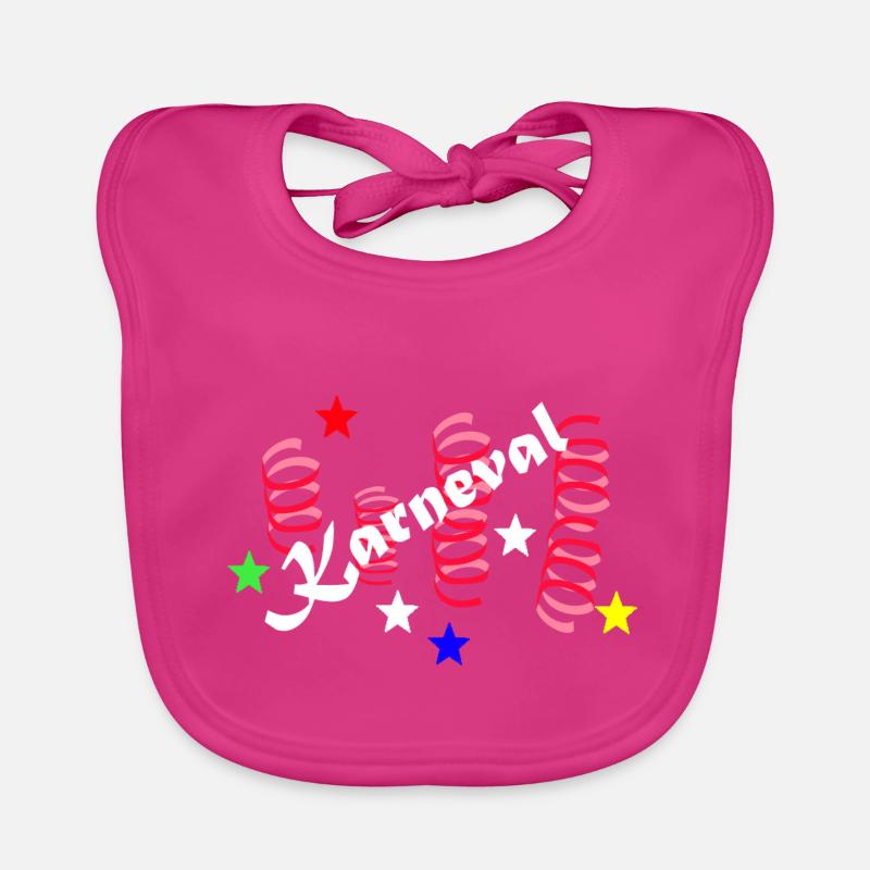 Karneval 3 - Baby Bio-Lätzchen - Fuchsia
