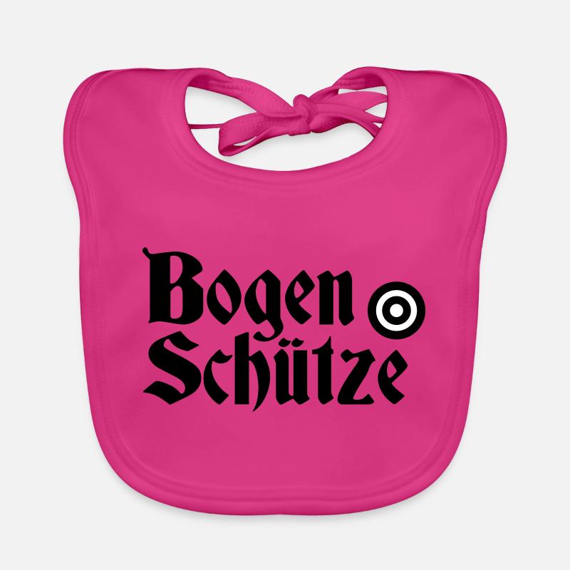 Arc Sagittaire Old School - Bavoir bio Bébé - fuchsia