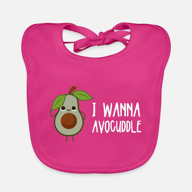 avocat - Bavoir bio Bébé - fuchsia