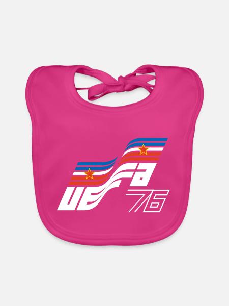 Yougoslavie - Football design 1976 (w) - Bavoir bio Bébé - fuchsia - Devant