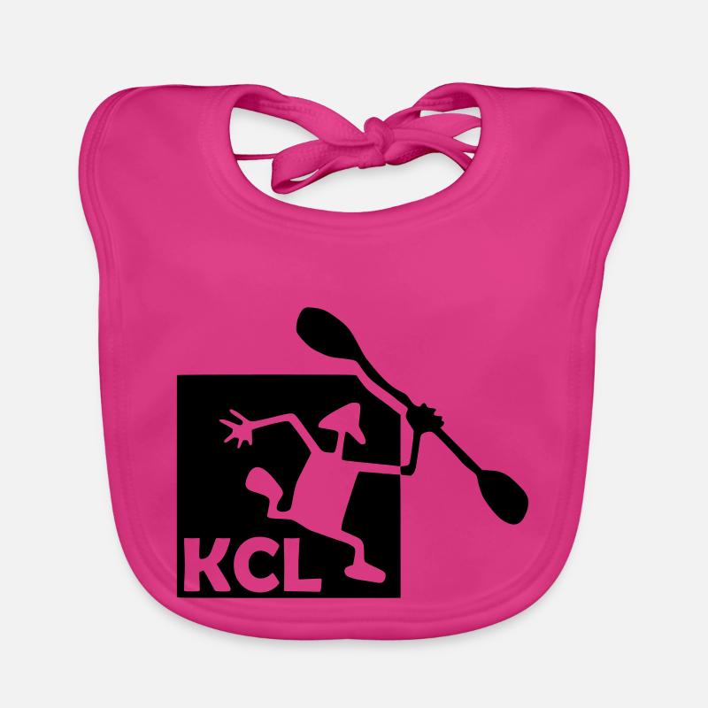 KCL Logo schwarz - Baby Bio-Lätzchen - Fuchsia