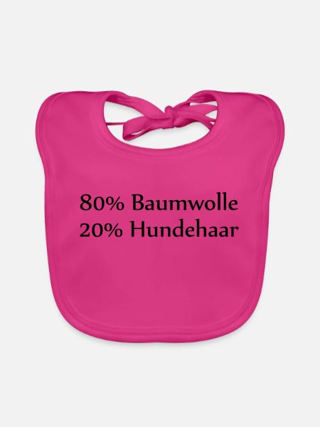 Dog Hund - Baby Bio-Lätzchen - Fuchsia