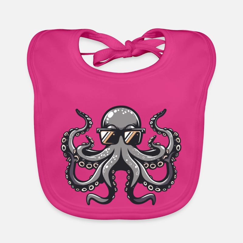 octopus animal Organic Baby Bibs