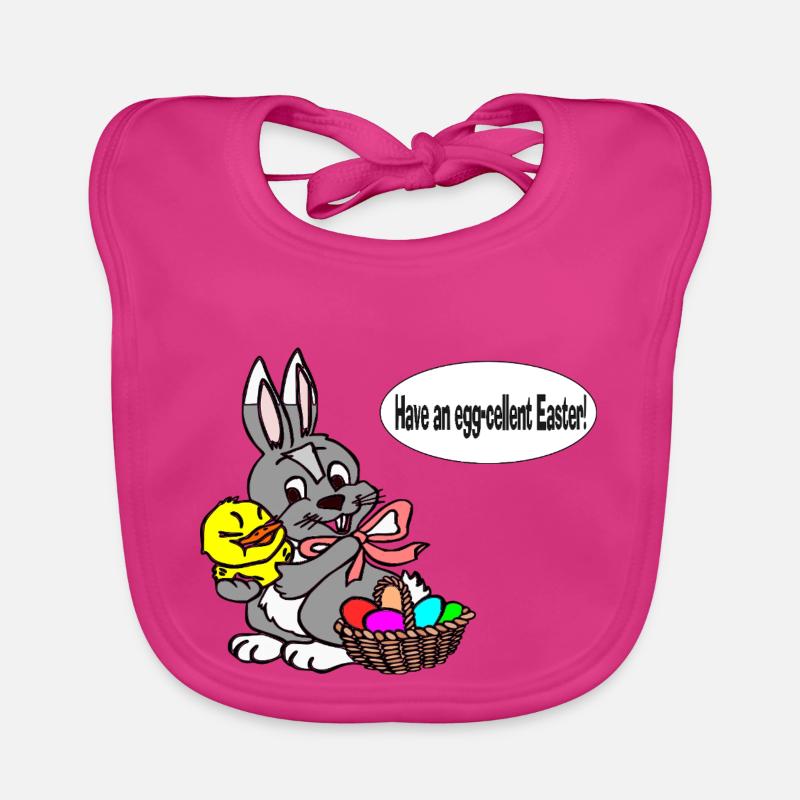 Black have an egg cellent easter Organic Baby Bibs