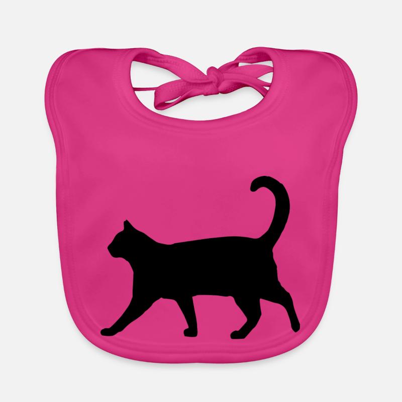 Silhouette de chat classique Bavoir bio Bébé