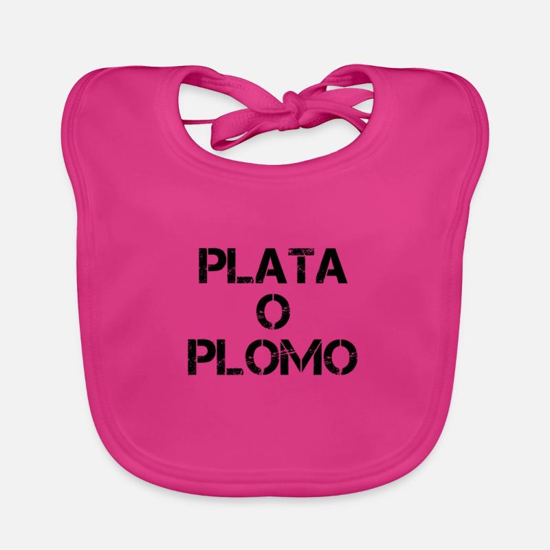 Plata o plomo - Bavoir bio Bébé - fuchsia