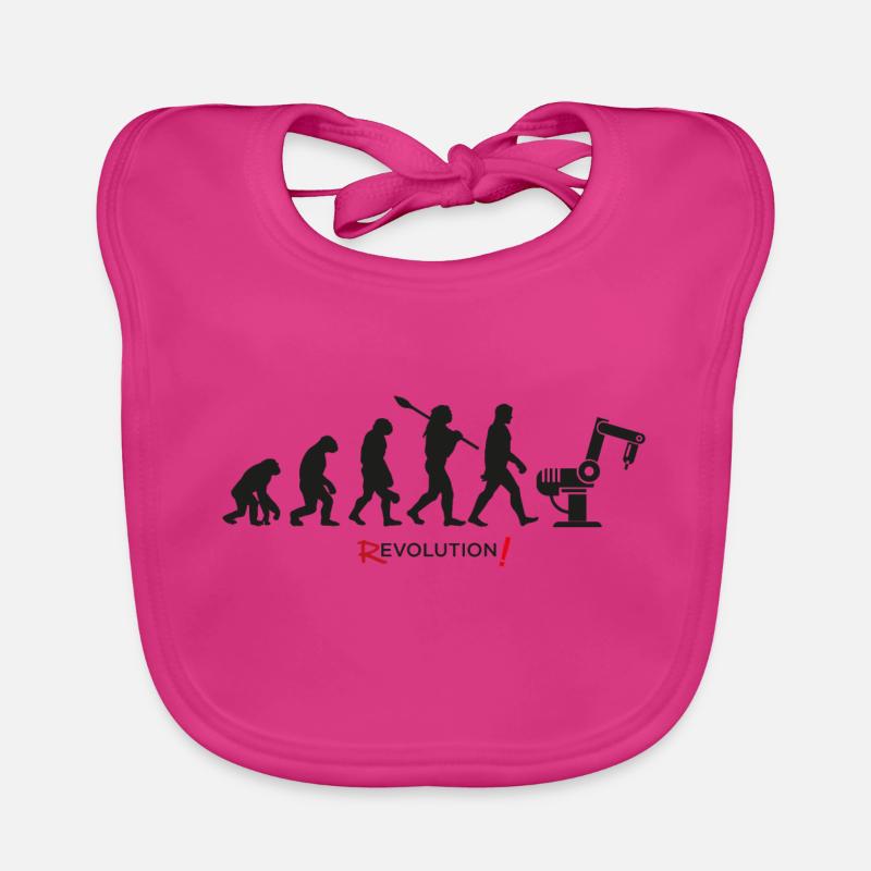 Evolution Revolution Android Roboter Baby Bio-Lätzchen