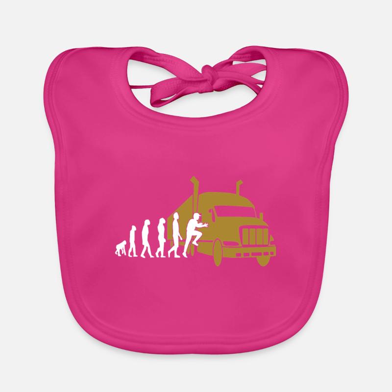 Truck Driver Evolution Trucker Baby Bio-Lätzchen