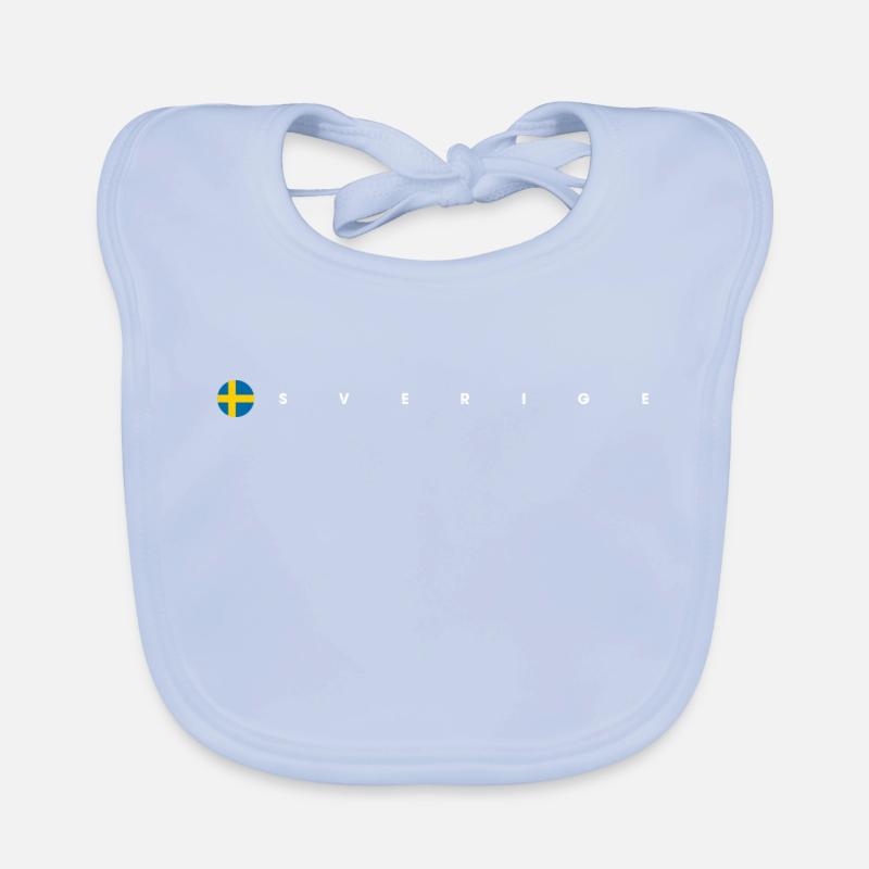 Drapeau de la Sverige Bavoir bio Bébé