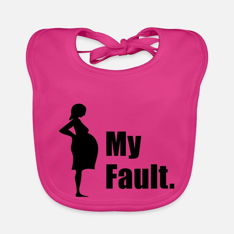 Mon défaut. motif de grossesse. Bavoir bio Bébé