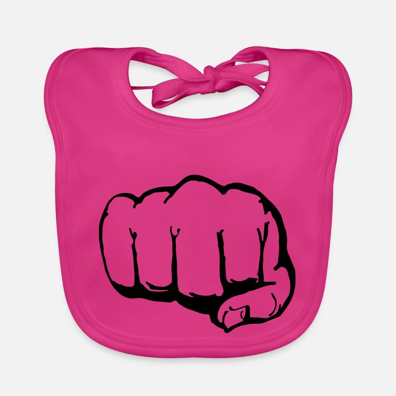 Faust (1c) - Baby Bio-Lätzchen - Fuchsia
