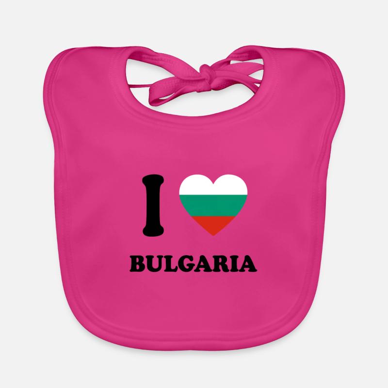 j'aime pays d'origine, présente BULGARIE Bavoir bio Bébé