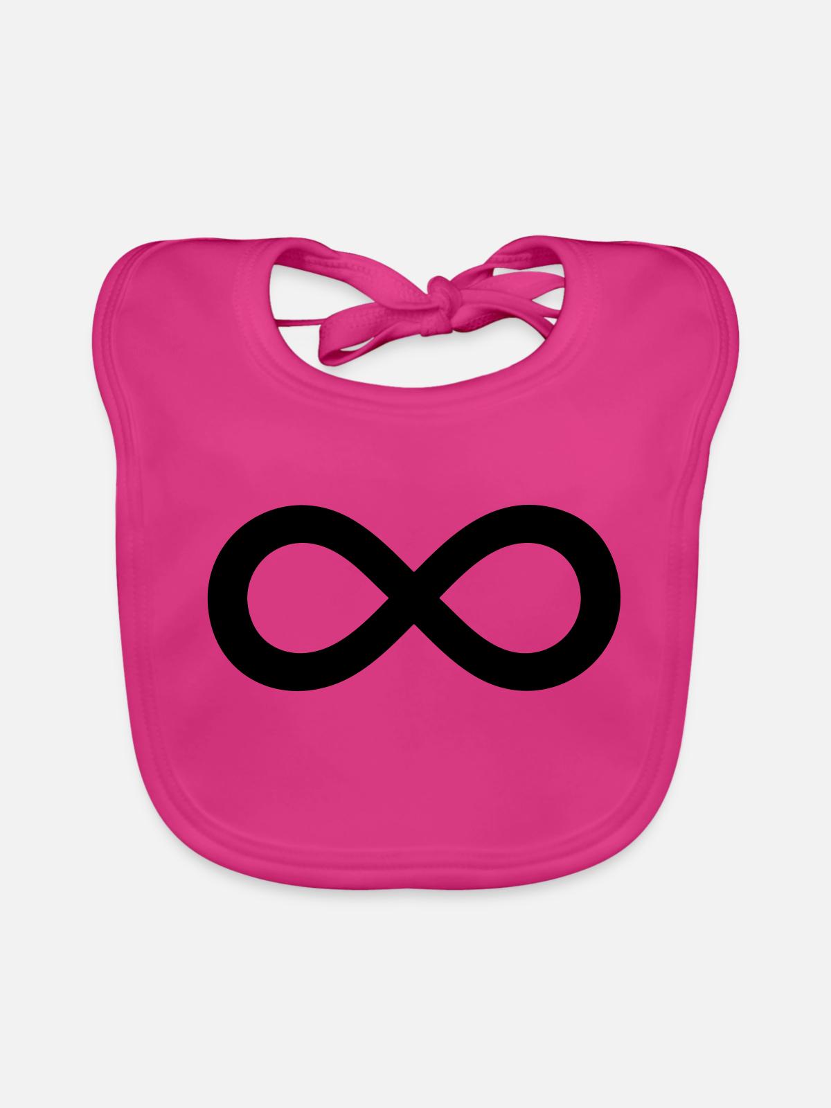 unendlich - Baby Bio-Lätzchen - Fuchsia - Vorne