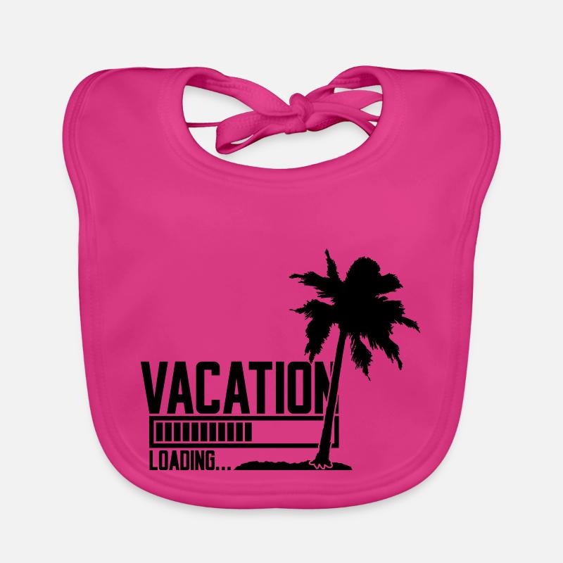 vacation palm sea beach vacation loading ladebalk Organic Baby Bibs
