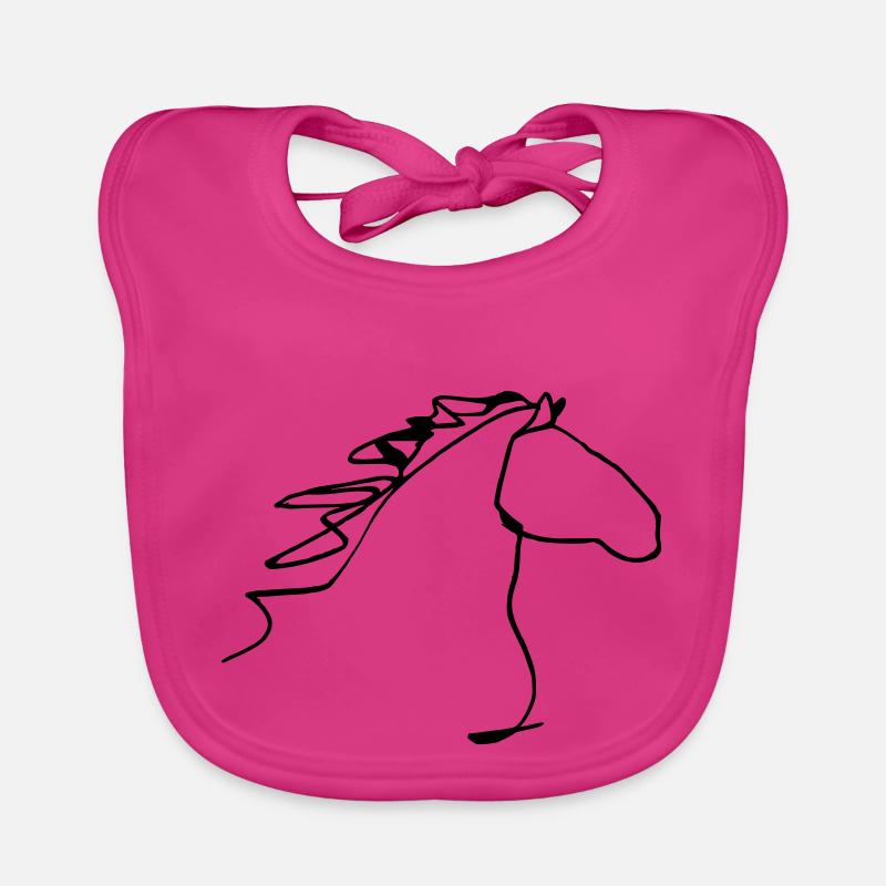 Tête de cheval oneline Bavoir bio Bébé