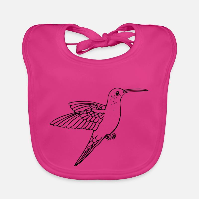 Colibri - Bavoir bio Bébé - fuchsia