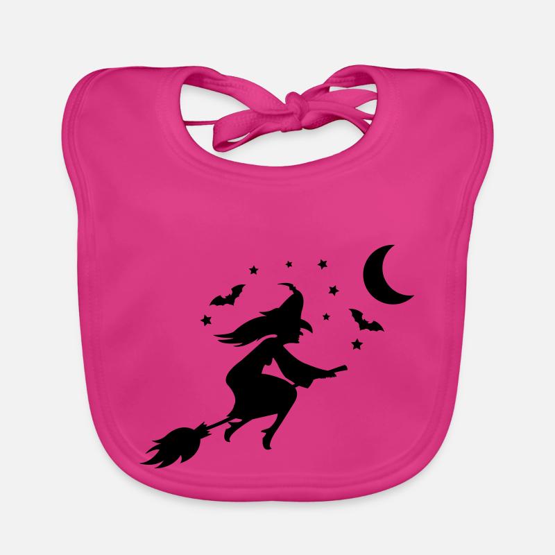 Silhouette de sorcière Bavoir bio Bébé