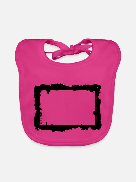 frame_4_vec_1 de - Baby Bio-Lätzchen - Fuchsia - Vorne