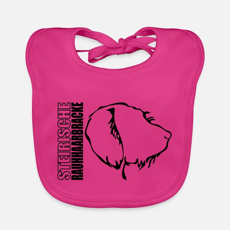 STEIRISCHE RAUHHAARBRACKE PROFIL - Baby Bio-Lätzchen - Fuchsia