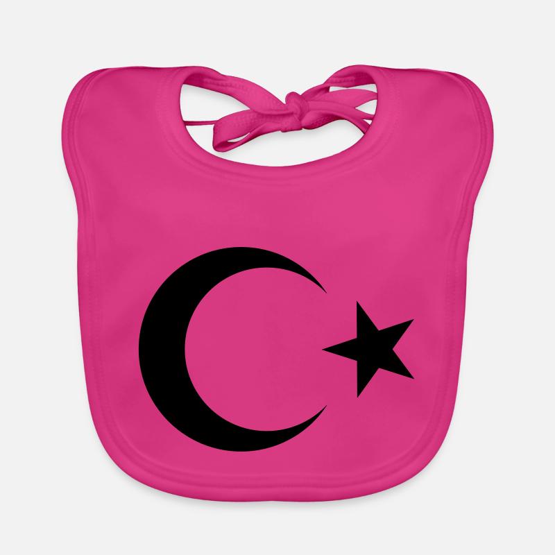 Turquie - Bavoir bio Bébé - fuchsia