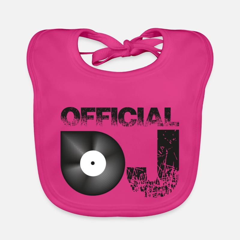 Official DJ - Baby Bio-Lätzchen - Fuchsia