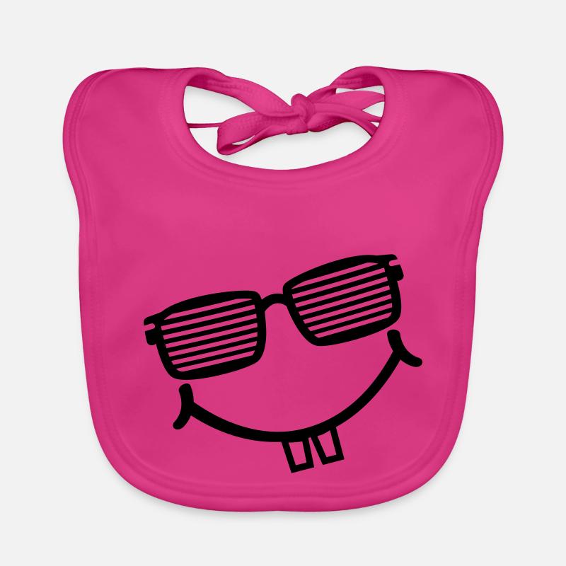 cool smiley with shutter shades Baby Bio-Lätzchen