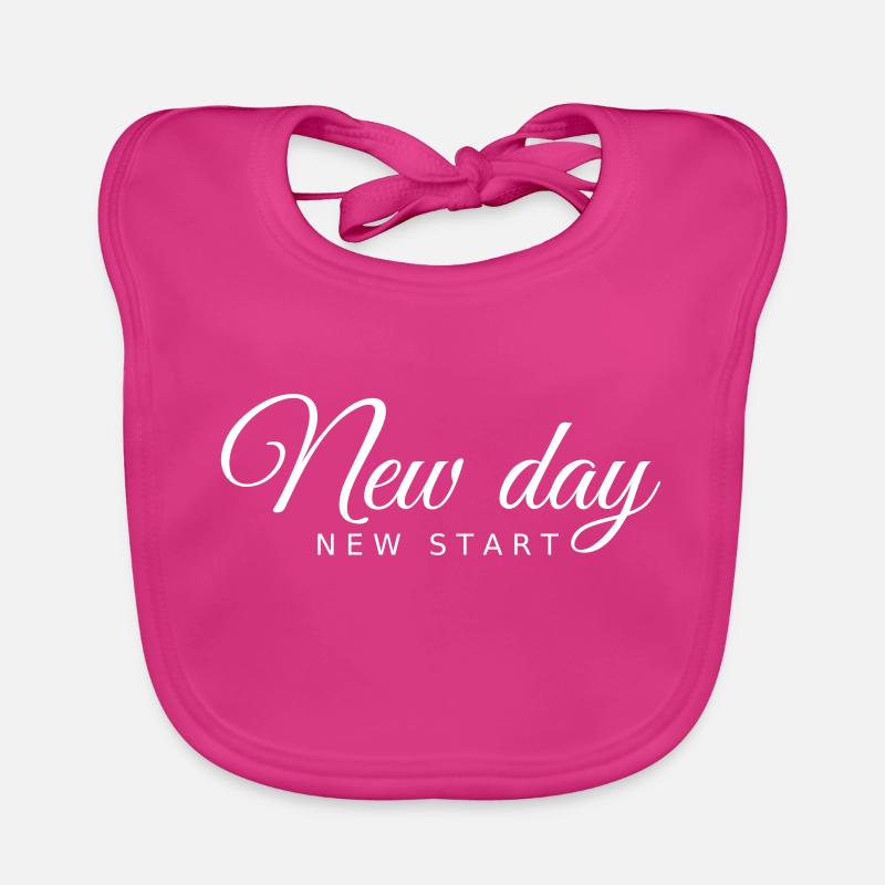 Gift for a new beginning: New day - new luck Organic Baby Bibs