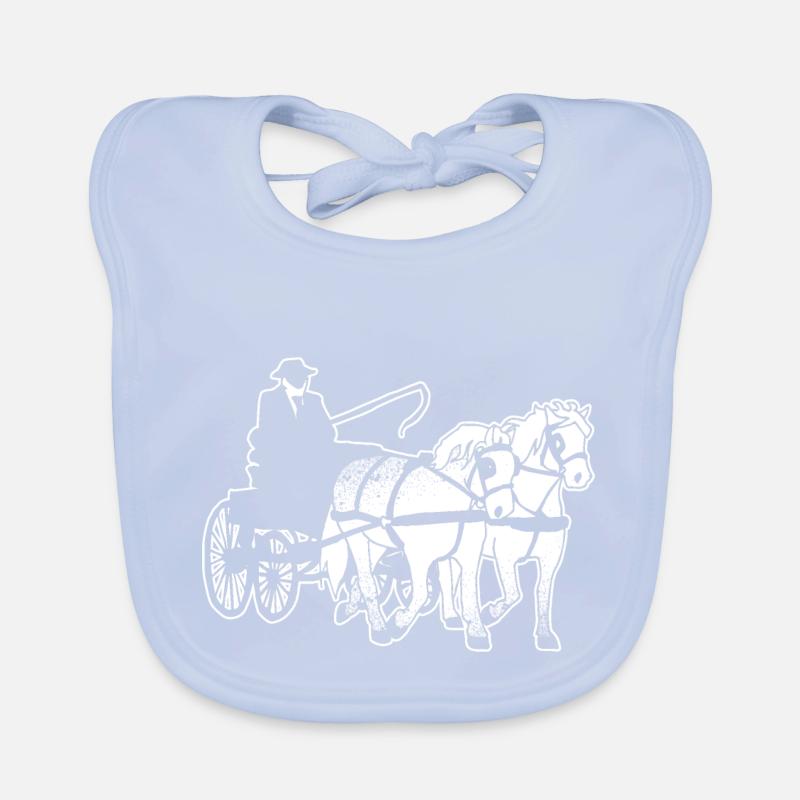 Carriage mold Percheron driving gift hooves Organic Baby Bibs