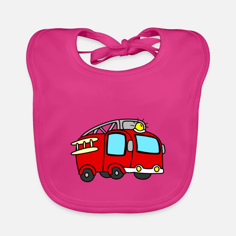 Fire engine Organic Baby Bibs