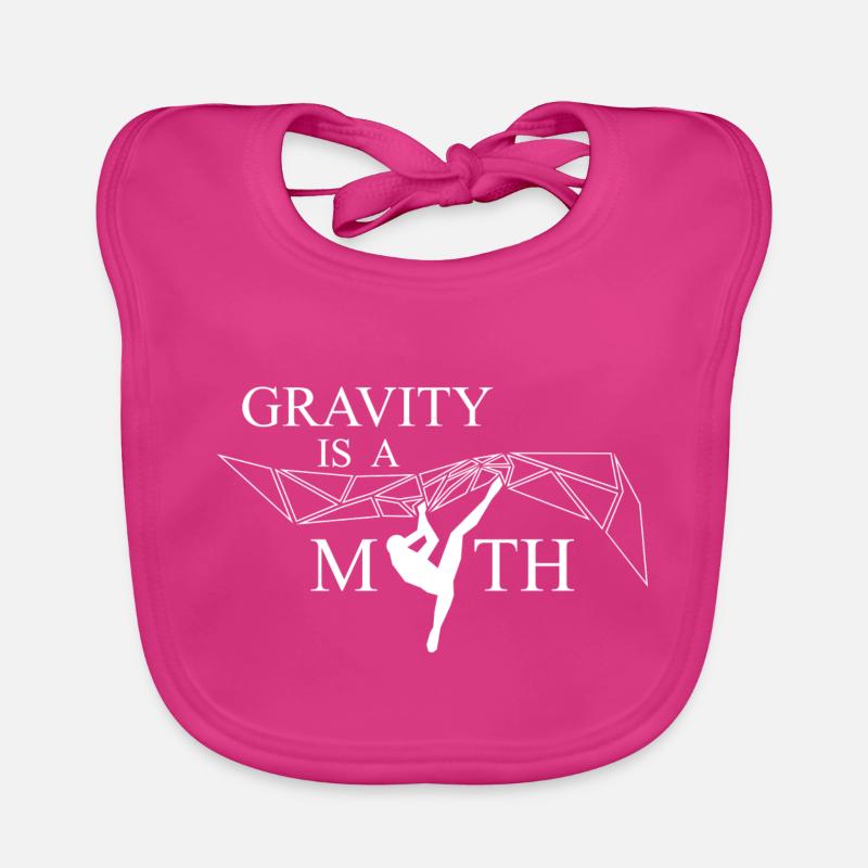 gravity is a myth / Schwerkraft ist ein Mythos Baby Bio-Lätzchen