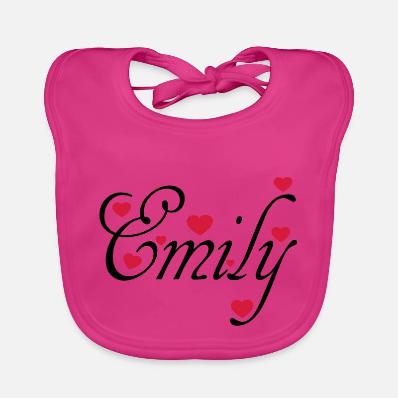 ♥ټI Love Emily-Vector Cute Confession Designټ♥ Organic Baby Bibs