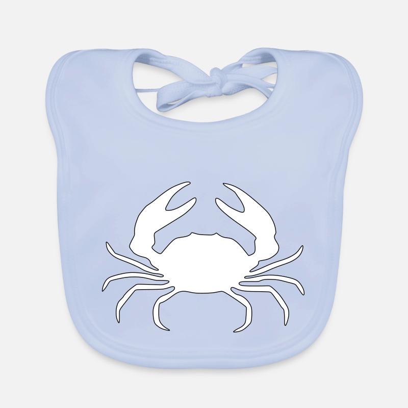 Crab contrast Organic Baby Bibs
