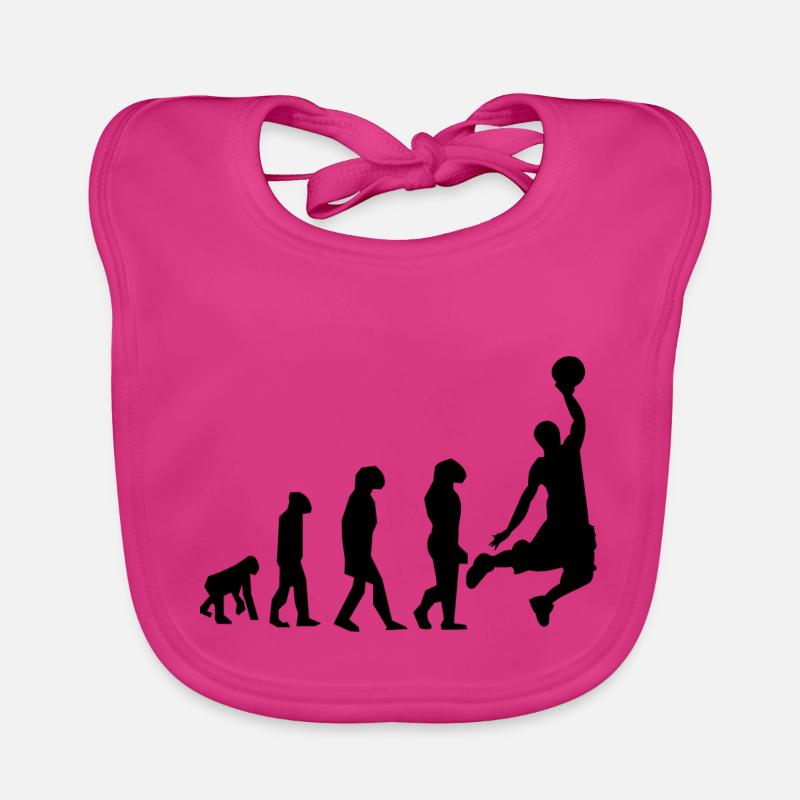 basketball evolution Organic Baby Bibs