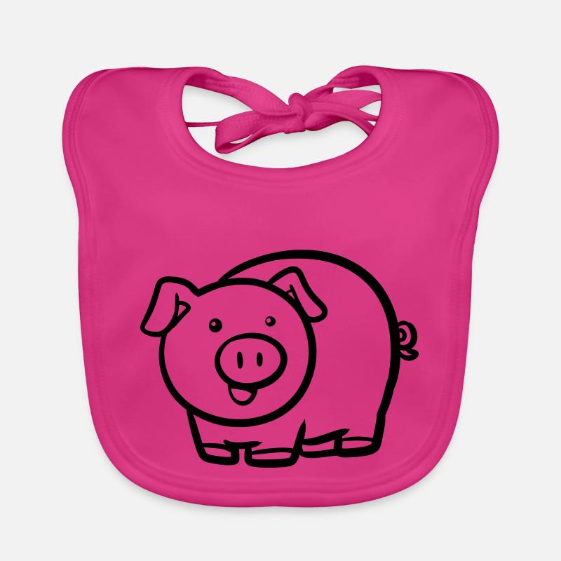 Cochon / Cochon Bavoir bio Bébé