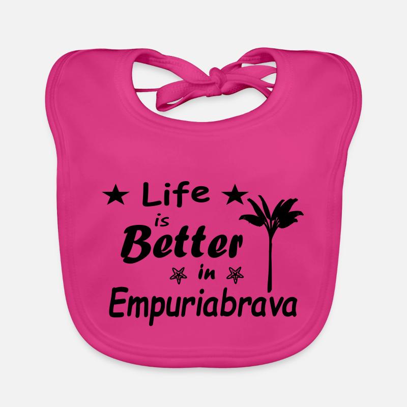 La vie est meilleure à Empuriabrava Bavoir bio Bébé