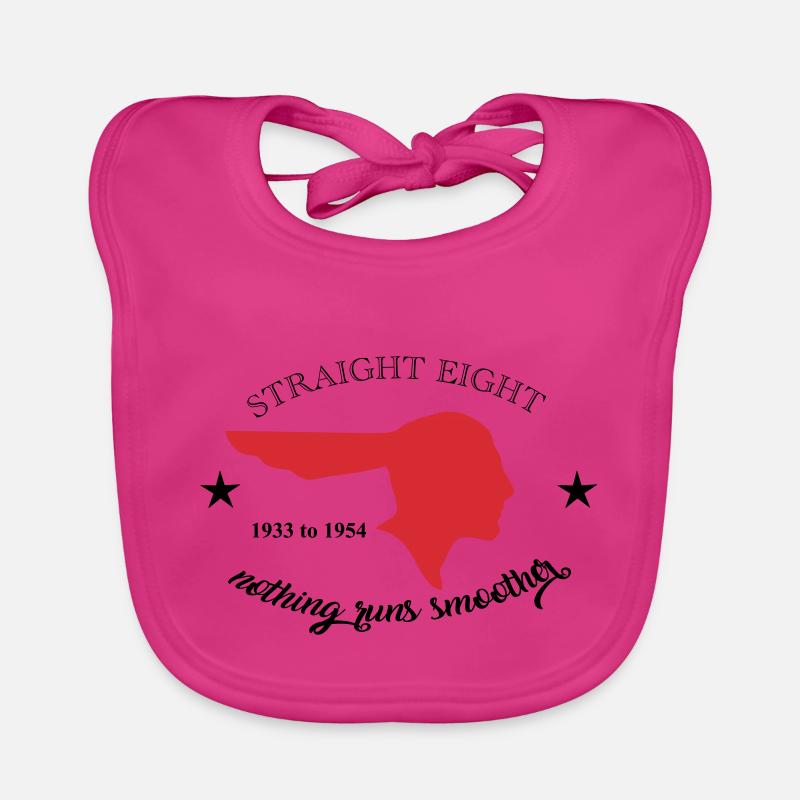 Straight Eight - Baby Bio-Lätzchen - Fuchsia