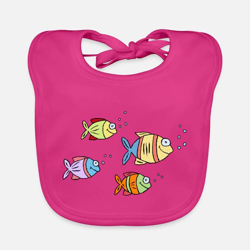 coloré poisson eau mer graffiti dessin d’enfants Bavoir bio Bébé