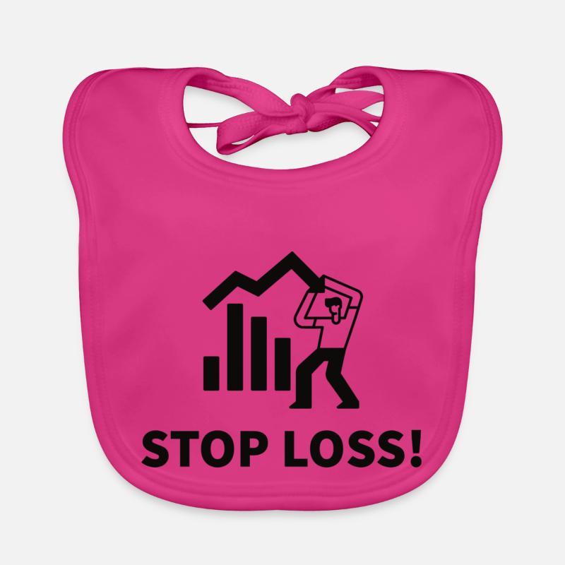 Stop Loss! Realize loss! Trader's Reminder Organic Baby Bibs
