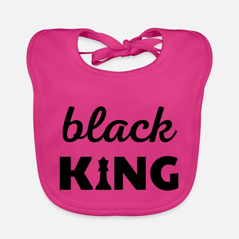 CHESS ÉCHECS BLACK KING Bavoir bio Bébé