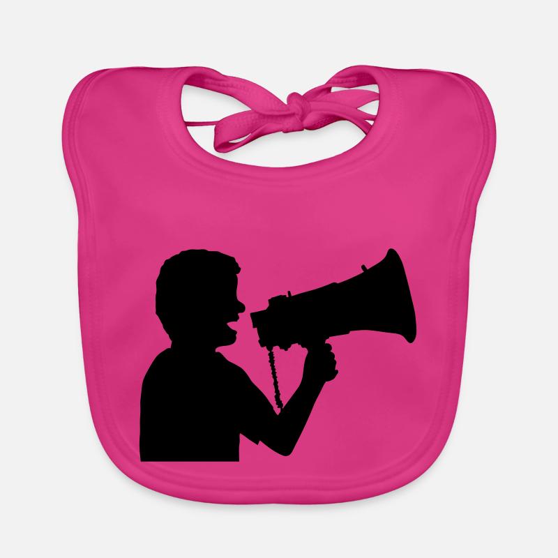 Megaphone Propaganda Man Angry Organic Baby Bibs