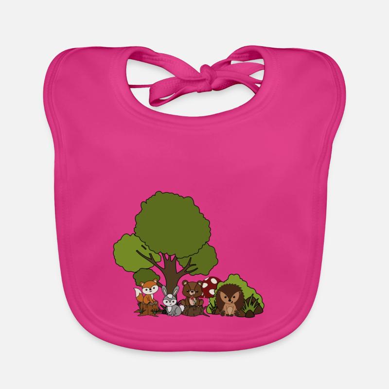 Animaux de la forêt Bavoir bio Bébé