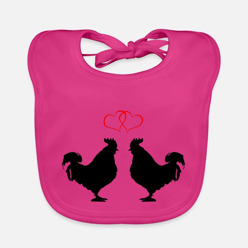 L’amour du coq Bavoir bio Bébé