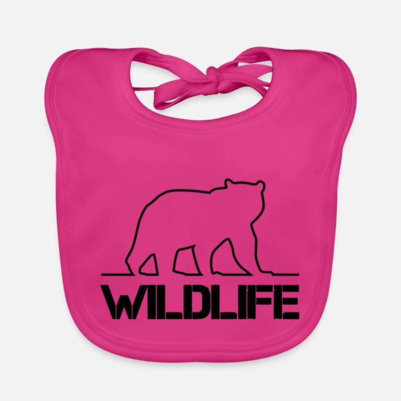 Silhouette d’ours Faune Bavoir bio Bébé
