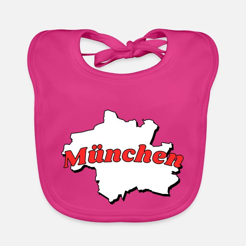 München - Baby Bio-Lätzchen - Fuchsia