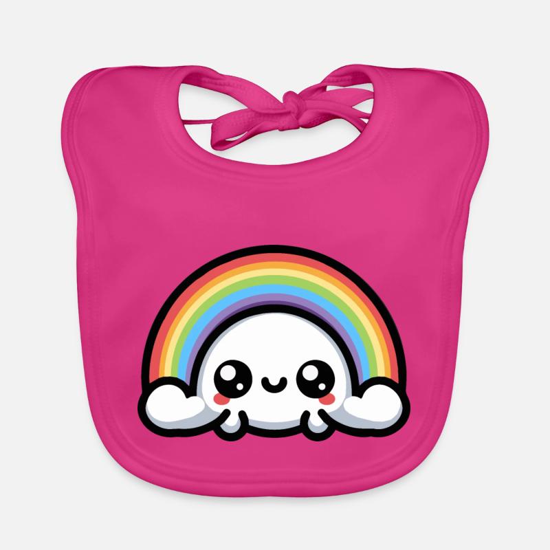 Kawaii Mignon Arc-en-ciel Bavoir bio Bébé